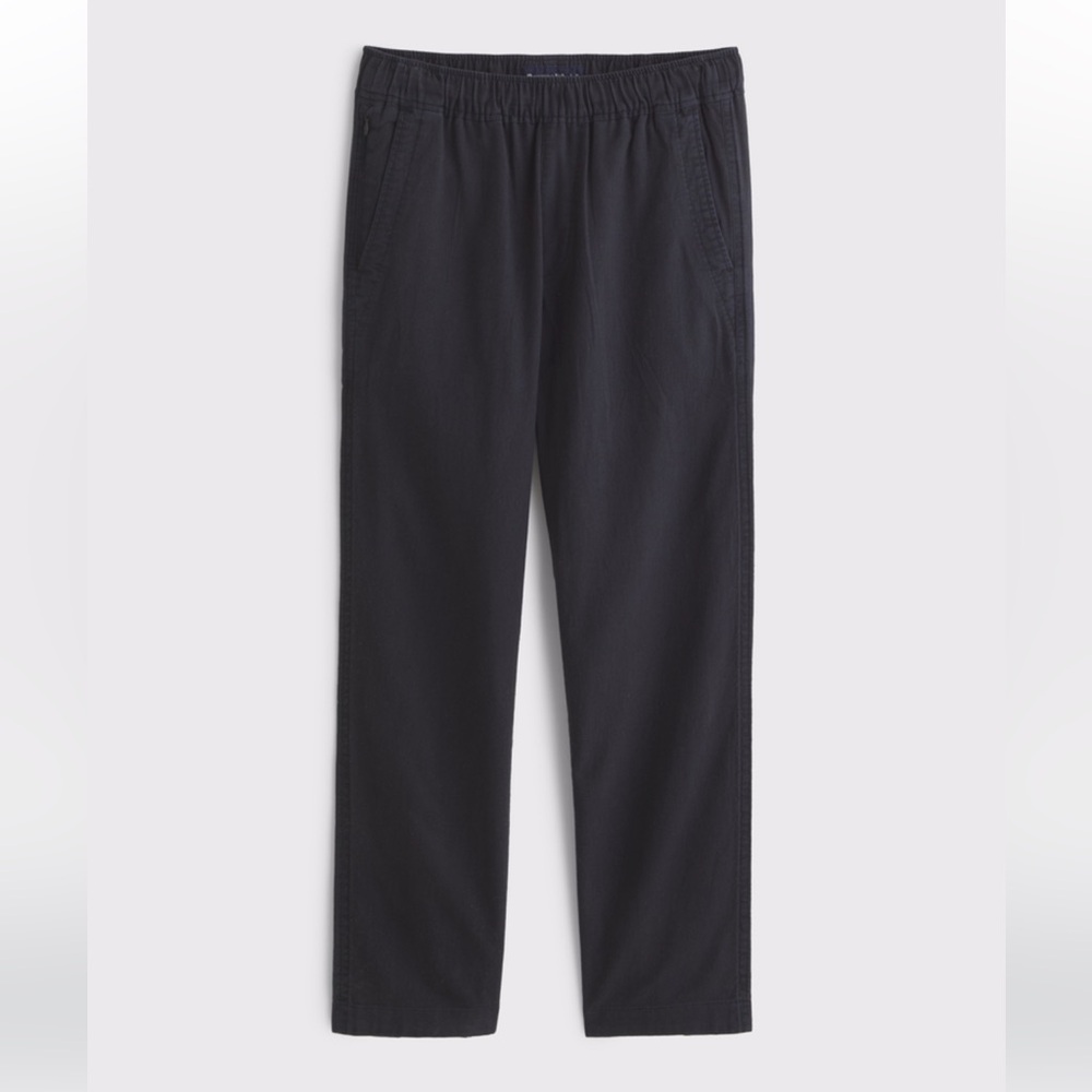Abercrombie Mens Linen-Blend Relaxed Straight Pull-On Pant NWT